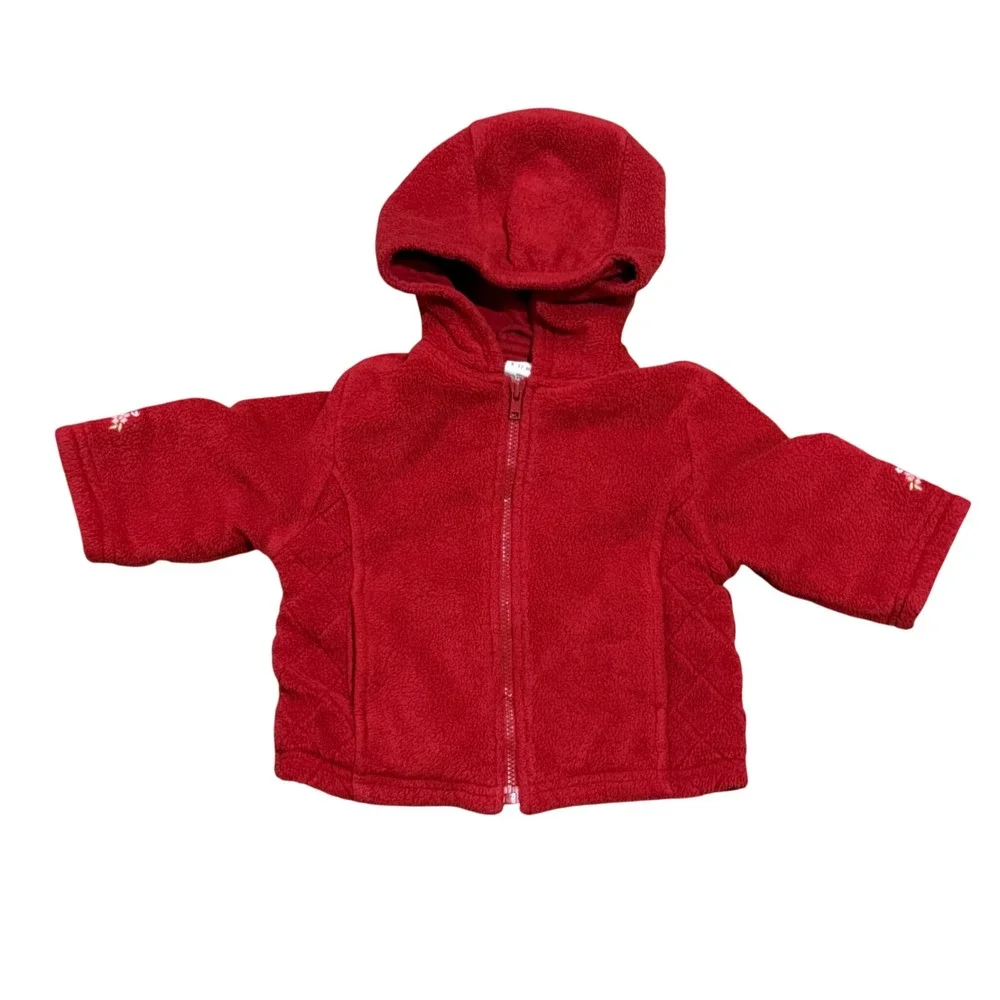 Vintage 2001 Gymboree Portabella Road‎ Fleece Hooded Jacket zip Up 6-12 Months